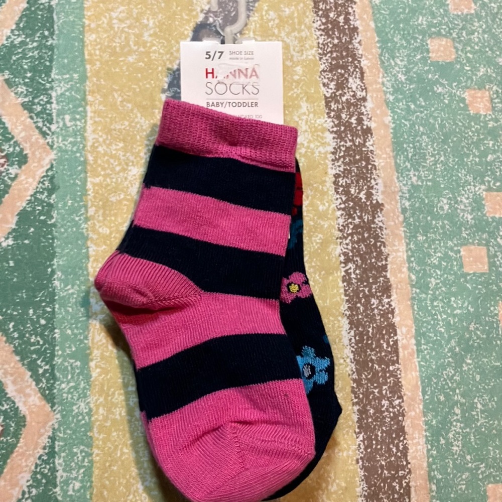 Hanna Andersson baby/toddler 2pk socks girls